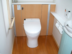 キャビネット型便器収納写真